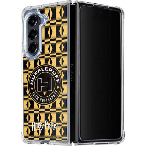 Wizarding Worlds Harry Potter Team Hufflepuff Galaxy Z Fold5 5G Clear Case