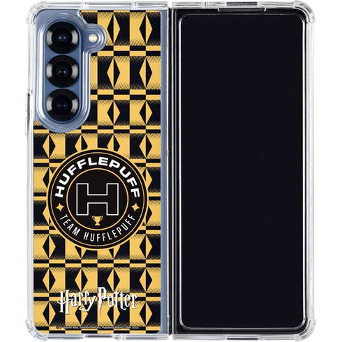 Wizarding Worlds Harry Potter Team Hufflepuff Galaxy Z Fold6 Clear Case