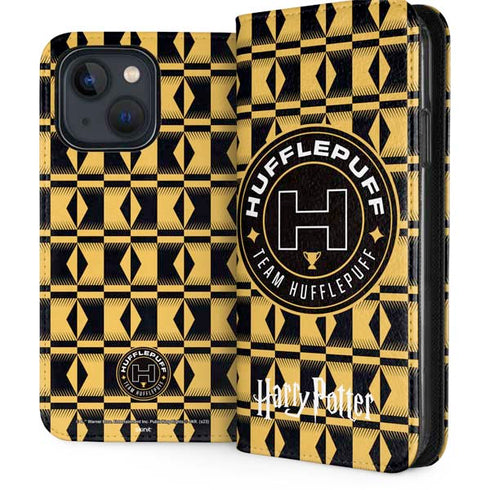 Wizarding Worlds Harry Potter Team Hufflepuff iPhone 14 Folio Case