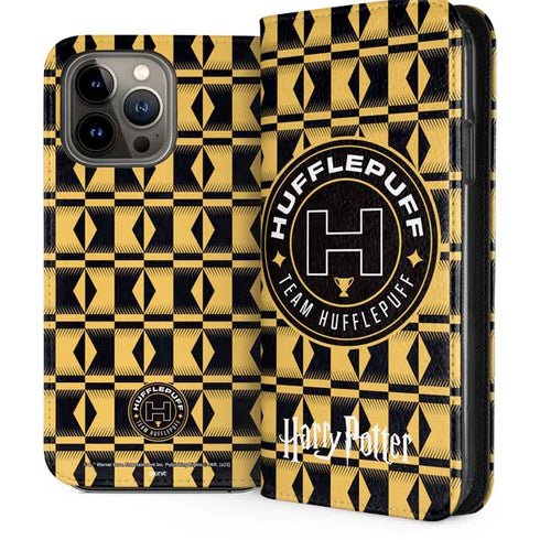 Wizarding Worlds Harry Potter Team Hufflepuff iPhone 14 Pro Max Folio Case