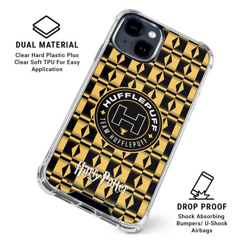 Wizarding Worlds Harry Potter Team Hufflepuff iPhone 15 Clear Case