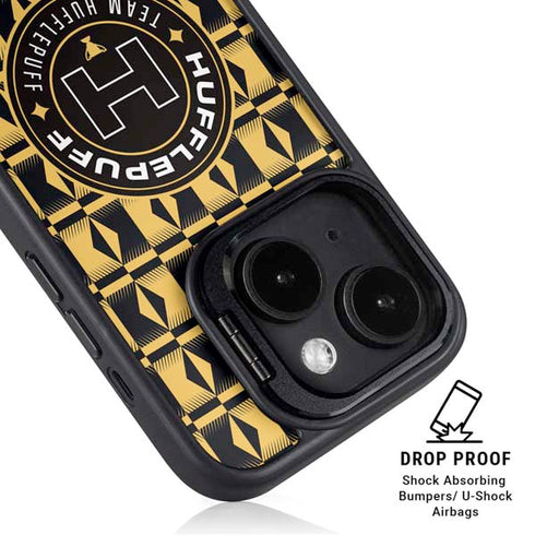 Wizarding Worlds Harry Potter Team Hufflepuff iPhone 15 Kickstand Case