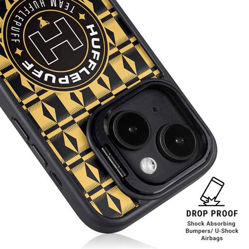 Wizarding Worlds Harry Potter Team Hufflepuff iPhone 15 Plus Kickstand Case