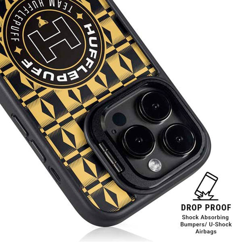 Wizarding Worlds Harry Potter Team Hufflepuff iPhone 15 Pro Kickstand Case