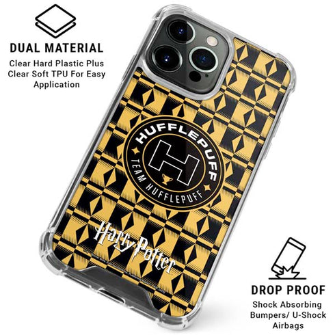 Wizarding Worlds Harry Potter Team Hufflepuff iPhone 16 Pro Max Clear Case