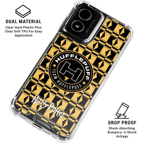 Wizarding Worlds Harry Potter Team Hufflepuff Moto G Power 5G (2024) Clear Case
