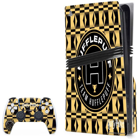 Wizarding Worlds Harry Potter Team Hufflepuff PS5 Pro Disk Bundle Skin