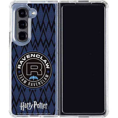 Wizarding Worlds Harry Potter Team Ravenclaw Galaxy Z Fold5 5G Clear Case