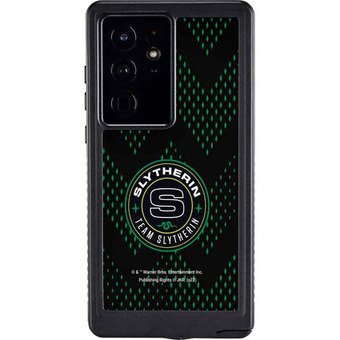 Wizarding Worlds Harry Potter Team Slytherin Galaxy S24 Ultra Waterproof Case