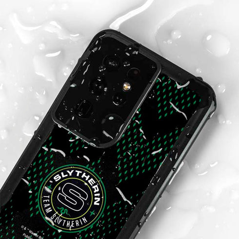 Wizarding Worlds Harry Potter Team Slytherin Galaxy S24 Ultra Waterproof Case