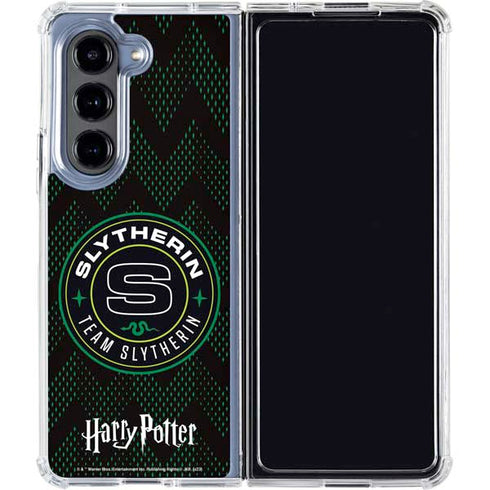 Wizarding Worlds Harry Potter Team Slytherin Galaxy Z Fold5 5G Clear Case