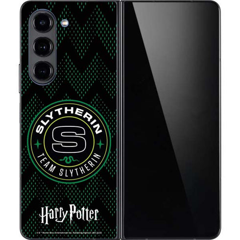 Wizarding Worlds Harry Potter Team Slytherin Galaxy Z Fold5 5G Skin