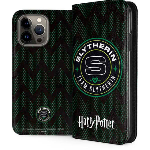 Wizarding Worlds Harry Potter Team Slytherin iPhone 13 Pro Max Folio Case