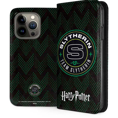 Wizarding Worlds Harry Potter Team Slytherin iPhone 14 Pro Folio Case