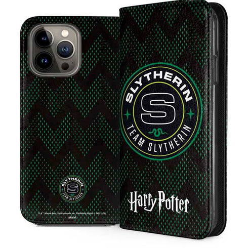 Wizarding Worlds Harry Potter Team Slytherin iPhone 14 Pro Max Folio Case