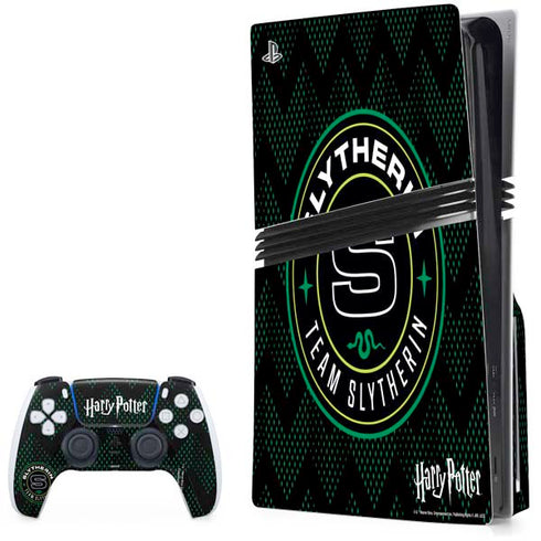Wizarding Worlds Harry Potter Team Slytherin PS5 Pro Disk Bundle Skin