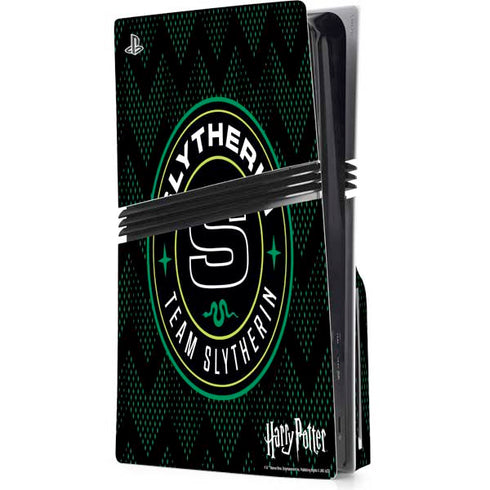 Wizarding Worlds Harry Potter Team Slytherin PS5 Pro Disk Console Skin