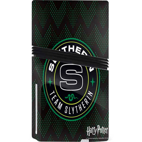 Wizarding Worlds Harry Potter Team Slytherin PS5 Pro Disk Console Skin
