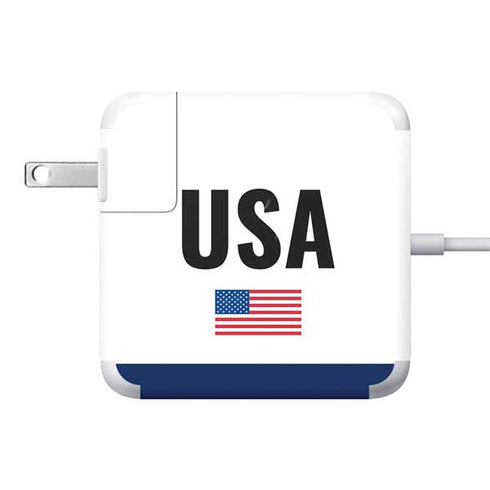USA American Flag 85W Power Adapter (15 and 17 inch MacBook Pro Charger) Skin