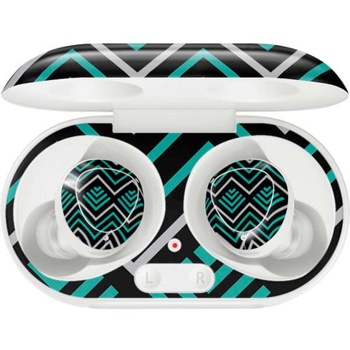 Techno Chevron Galaxy Buds Plus Skin