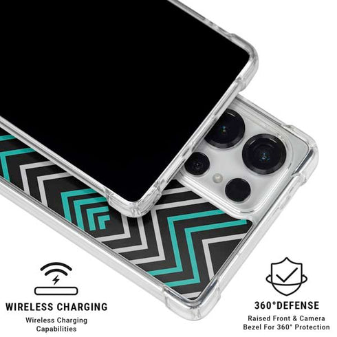 Techno Chevron Galaxy S25 Ultra Clear Case