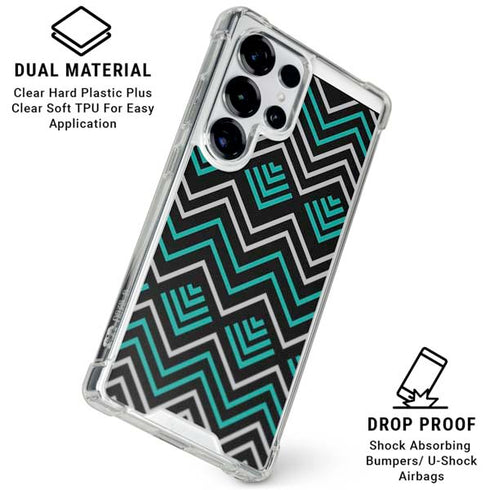 Techno Chevron Galaxy S26 Ultra Clear Case
