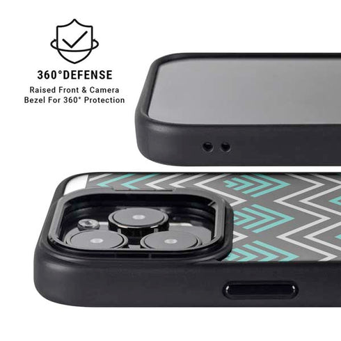 Techno Chevron iPhone 14 Pro Max Kickstand Case