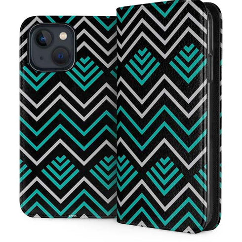 Techno Chevron iPhone 15 Plus Folio Case