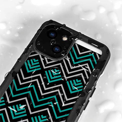 Techno Chevron iPhone 15 Plus Waterproof Case