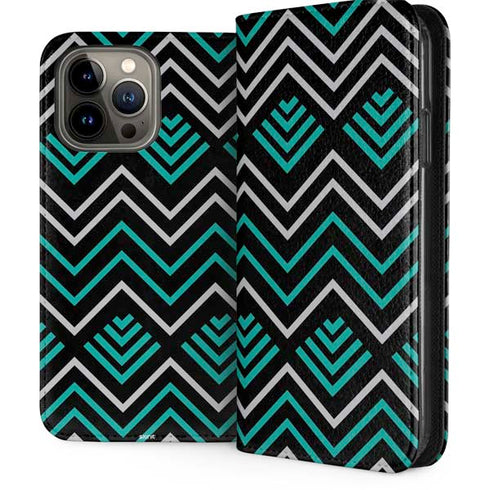 Techno Chevron iPhone 15 Pro Max Folio Case