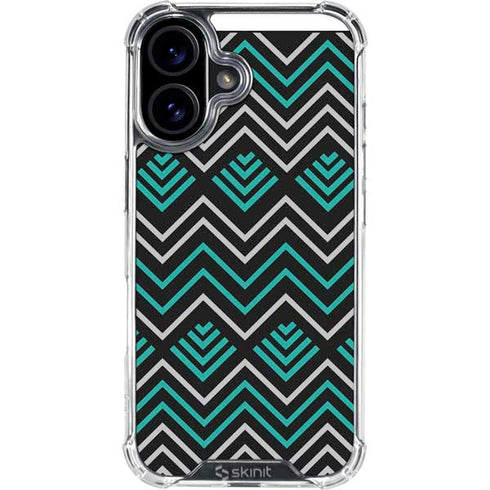 Techno Chevron iPhone 16 Plus Clear Case