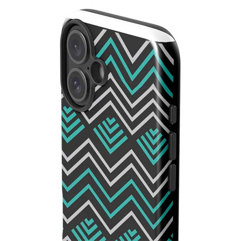 Techno Chevron iPhone 16 Plus Impact Case