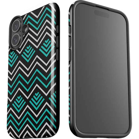 Techno Chevron iPhone 16 Plus Impact Case