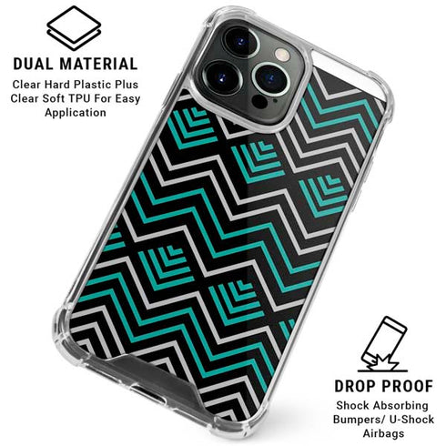 Techno Chevron iPhone 16 Pro Max Clear Case