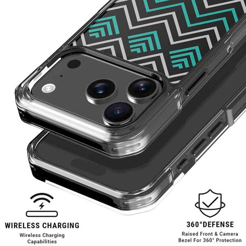 Techno Chevron iPhone 18 Pro Clear Case