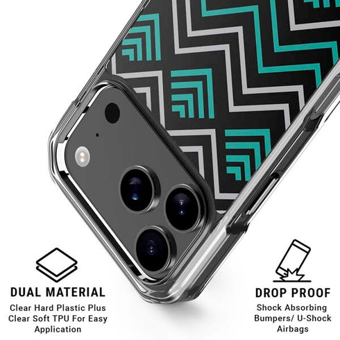 Techno Chevron iPhone 18 Pro Clear Case