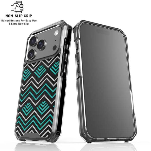 Techno Chevron iPhone 18 Pro Clear Case