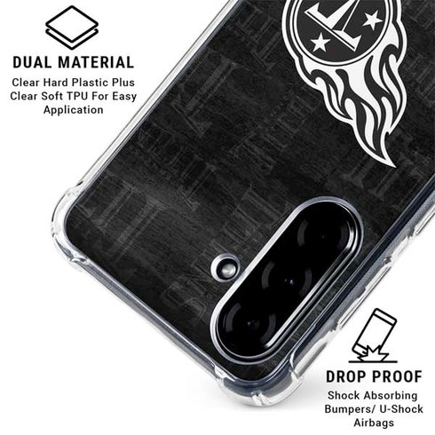 NFL Tennessee Titans Black & White Galaxy A36 5G Clear Case