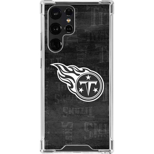 NFL Tennessee Titans Black & White Galaxy S23 Ultra Clear Case