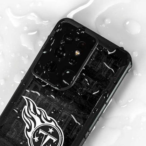 NFL Tennessee Titans Black & White Galaxy S24 Ultra Waterproof Case