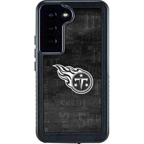 NFL Tennessee Titans Black & White Galaxy S24 Waterproof Case