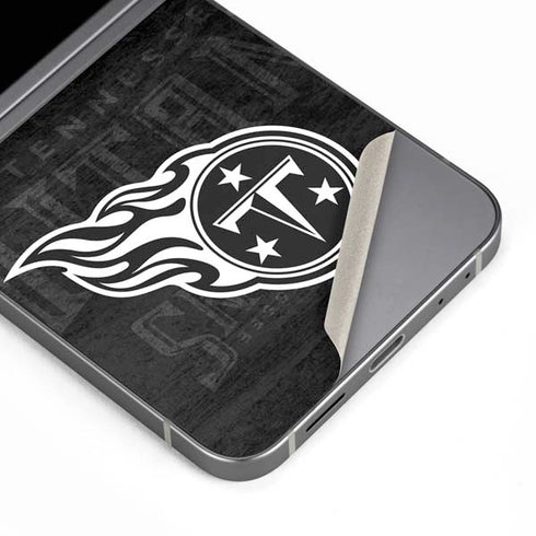 NFL Tennessee Titans Black & White Galaxy Z Flip6 Skin