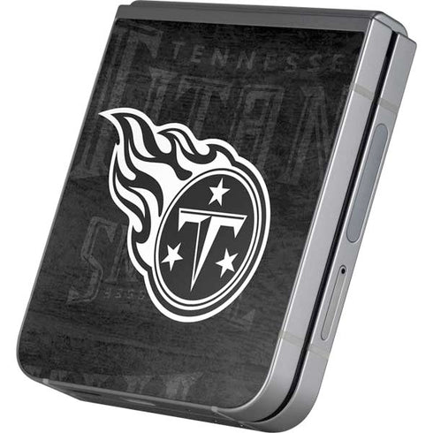 NFL Tennessee Titans Black & White Galaxy Z Flip6 Skin