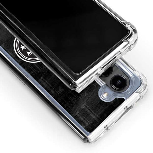 NFL Tennessee Titans Black & White Galaxy Z Fold5 5G Clear Case