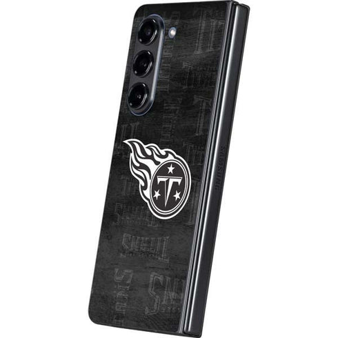 NFL Tennessee Titans Black & White Galaxy Z Fold5 5G Skin