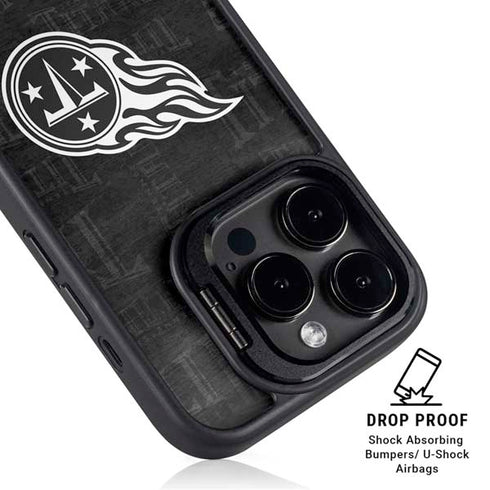 NFL Tennessee Titans Black & White iPhone 13 Pro Max Kickstand Case