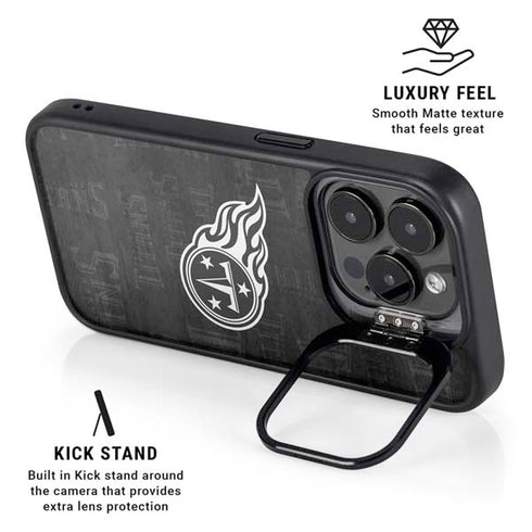 NFL Tennessee Titans Black & White iPhone 14 Pro Max Kickstand Case