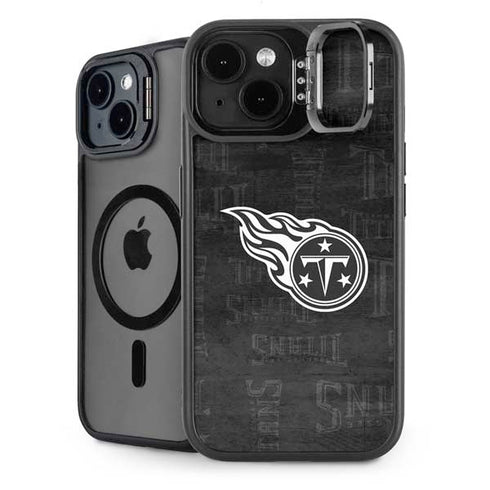 NFL Tennessee Titans Black & White iPhone 15 Plus Kickstand Case