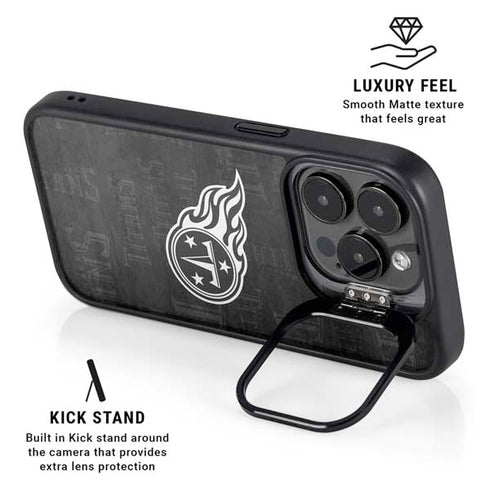 NFL Tennessee Titans Black & White iPhone 15 Pro Kickstand Case
