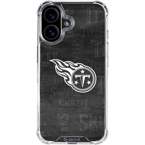 NFL Tennessee Titans Black & White iPhone 16 Plus Clear Case